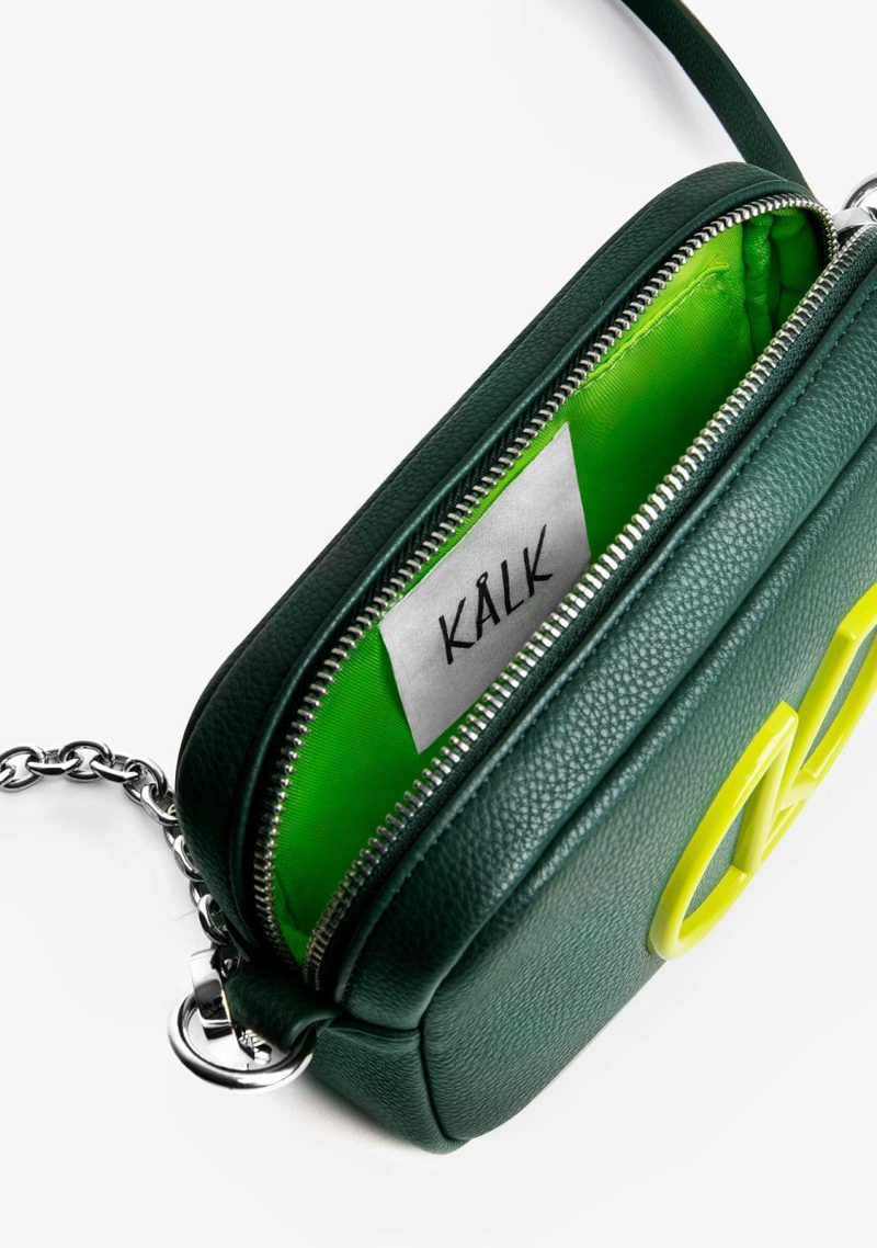 Γυναικεία Τσάντα Χιαστί Kalk KLABAG12-0192 Πράσινο - Image 5