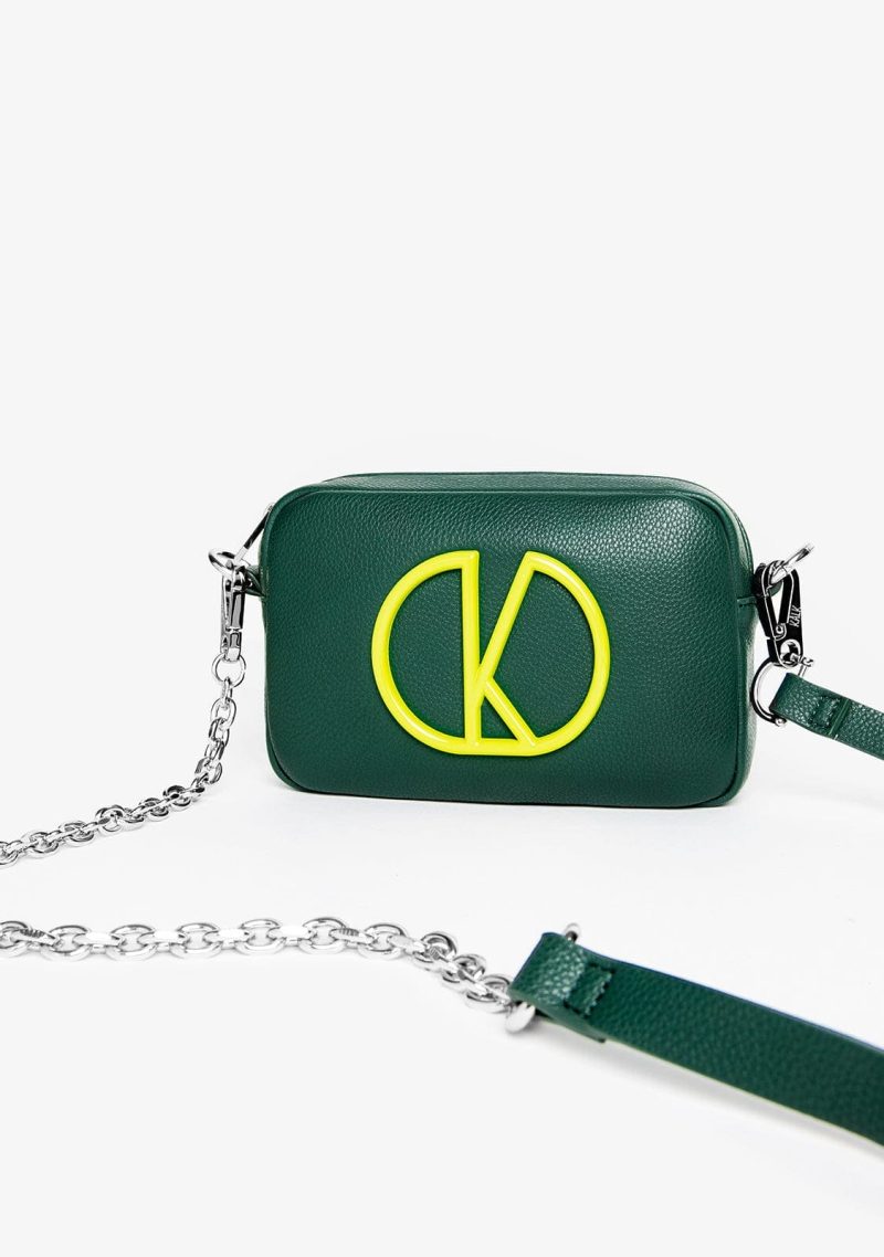 Γυναικεία Τσάντα Χιαστί Kalk KLABAG12-0192 Πράσινο - Image 6