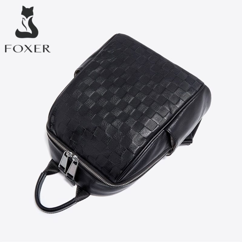 Δερμάτινo Γυναικείo Σακίδιο Πλάτης  Foxer SF900116YF μαύρο - Image 6