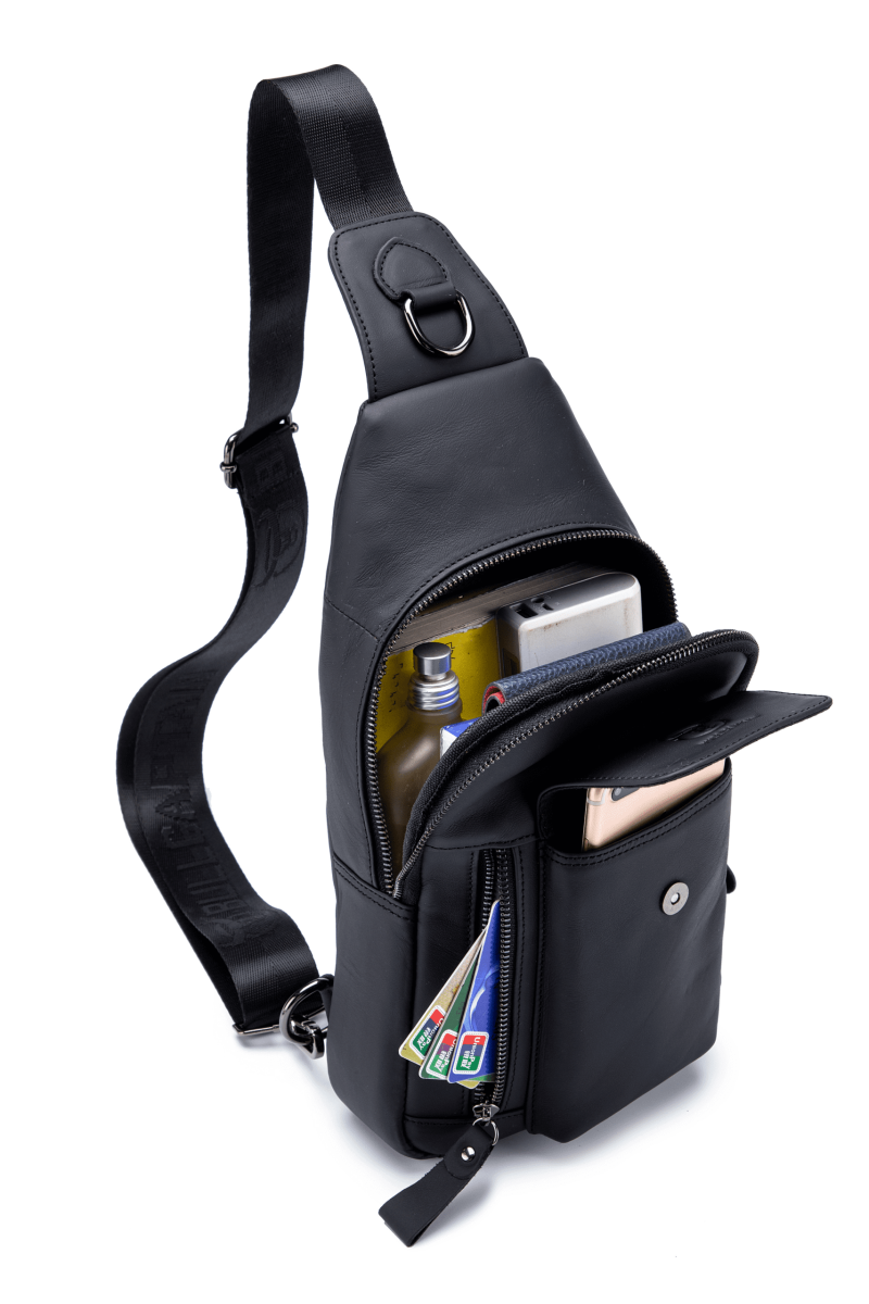 Δερμάτινο τσαντάκι body Bull Captain XB 121 μαύρο - Image 6