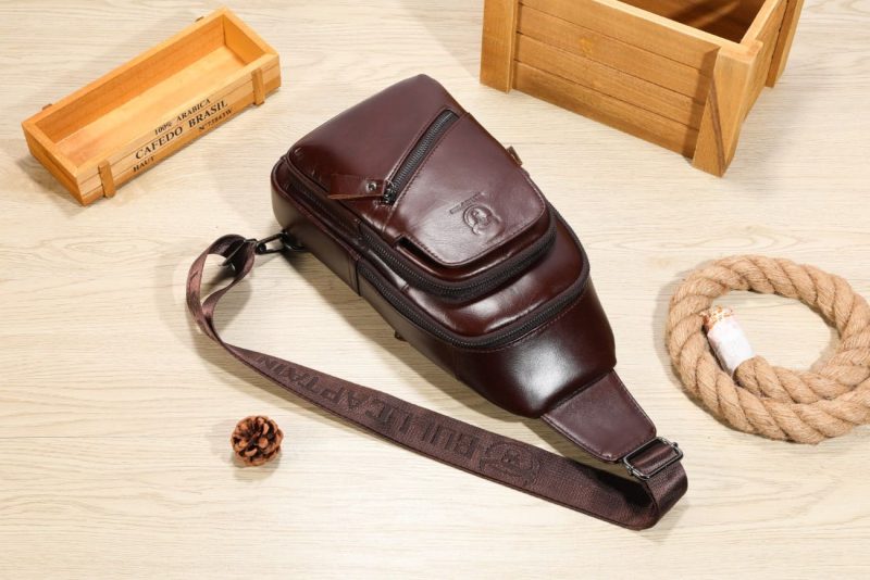 Δερμάτινο τσαντάκι body Bull Captain XB 127 καφέ - Image 5