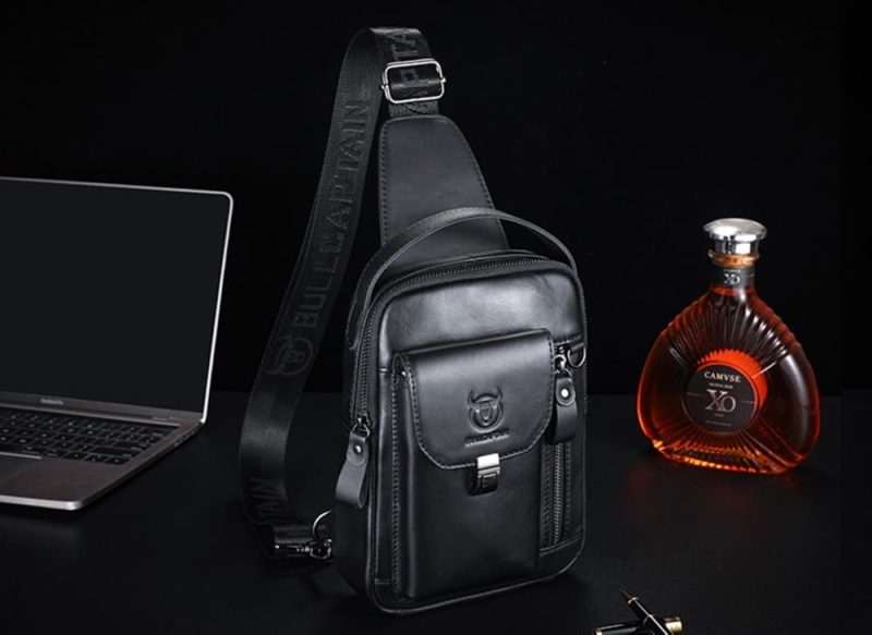 Δερμάτινο τσαντάκι body Bull Captain XB555 μαύρο - Image 2