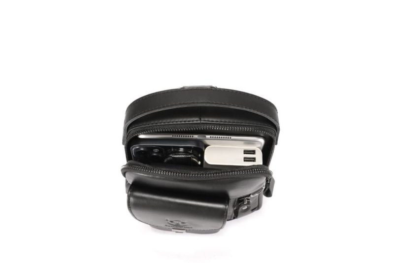 Δερμάτινο τσαντάκι body Bull Captain XB555 μαύρο - Image 3