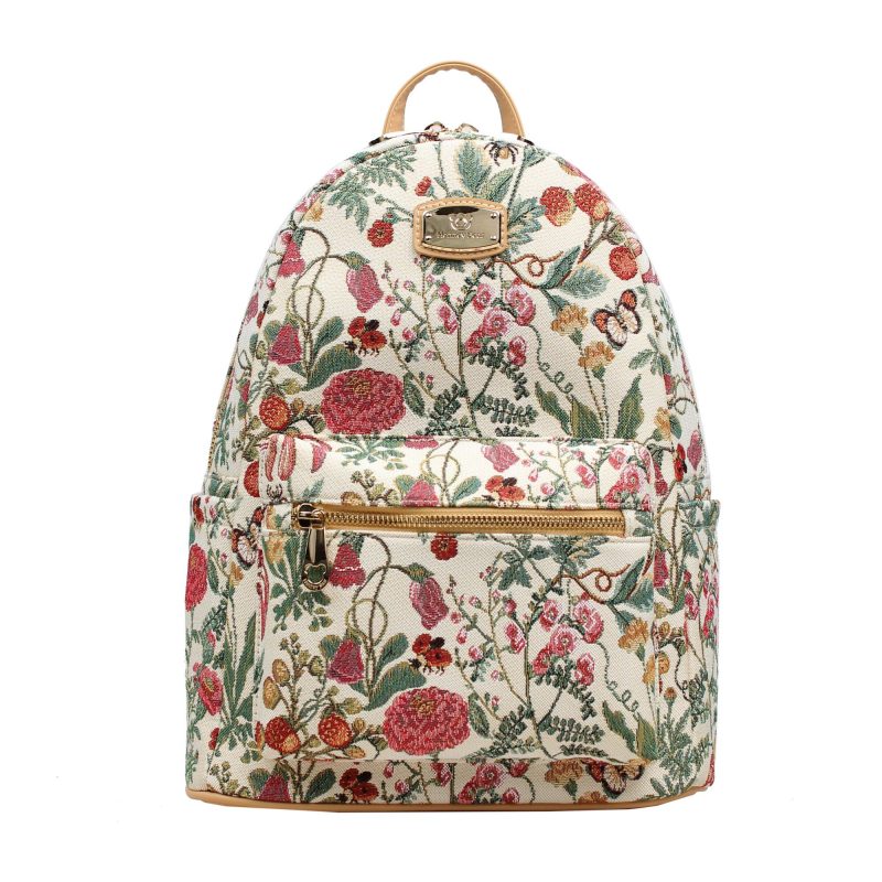 Τσάντα Πλάτης Floral Summer Beige Henney Bear