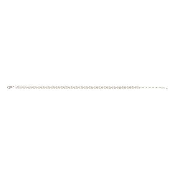 Αλυσίδα ποδιού Stainless Steel ασημί φύλλα