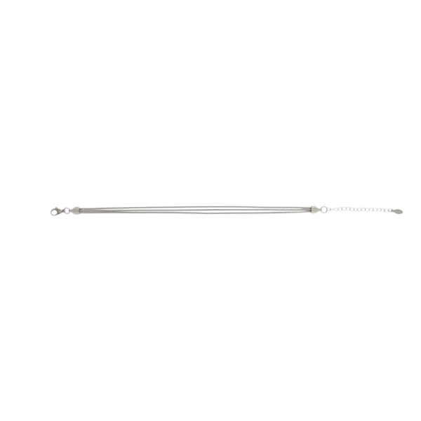 Αλυσίδα ποδιού Stainless Steel ασημί τριπλή