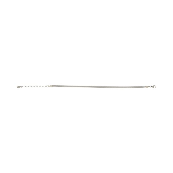 Αλυσίδα ποδιού Stainless Steel ασημί διπλή