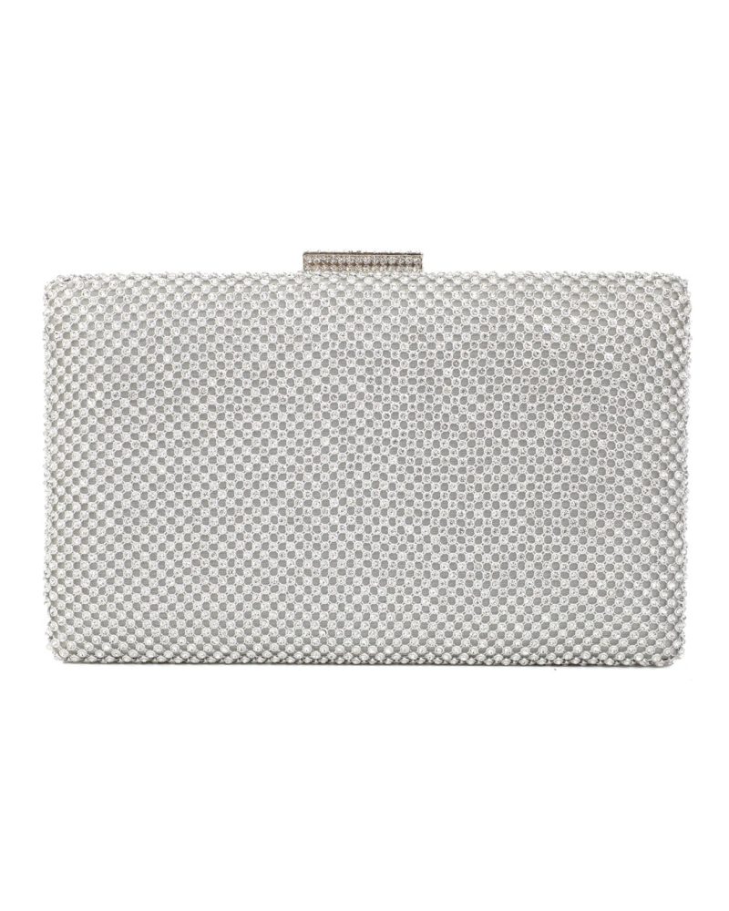 Τσάντα φάκελος clutch JH2230 - Ασημί