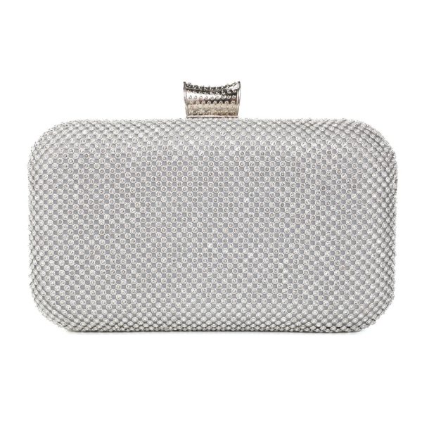 Τσάντα φάκελος clutch JH2229 - Ασημί
