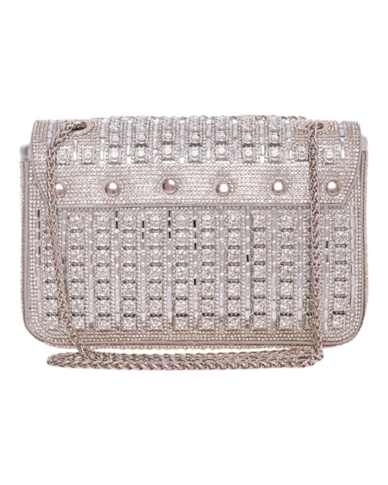 Τσάντα φάκελος clutch MD2405 - Ασημί - Image 3