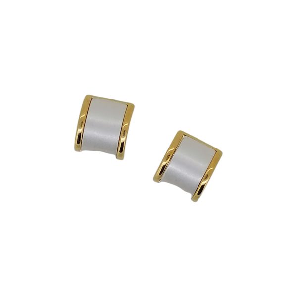 Σκουλαρίκια κρίκοι  αυτιών mix metals gold-silver 15mm