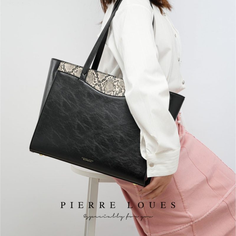 Γυναικεία Τσάντα Shopper Χειρός Pierre Loues PL615-40 μαύρο - Image 2