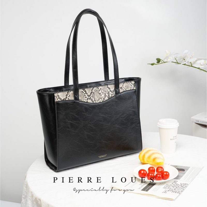 Γυναικεία Τσάντα Shopper Χειρός Pierre Loues PL615-40 μαύρο - Image 3