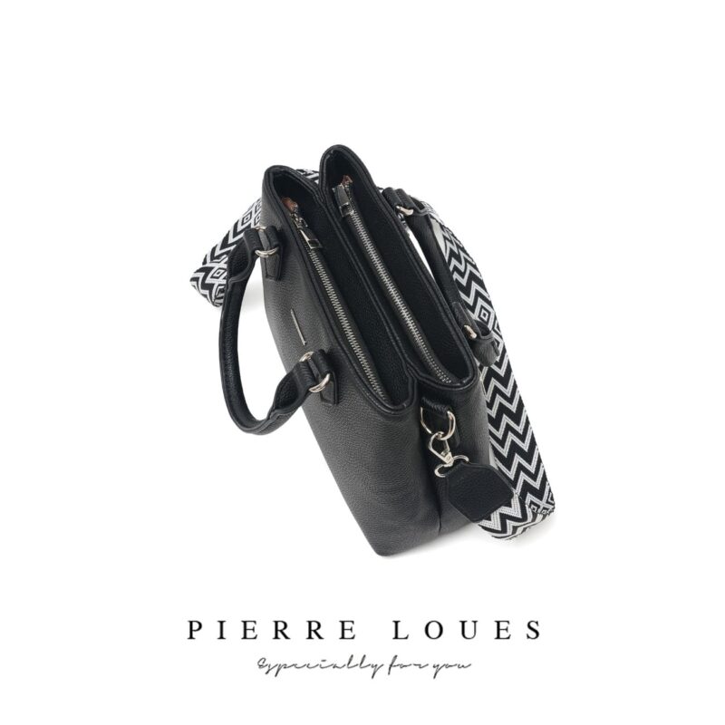 Γυναικεία Τσάντα Χιαστί Χειρός Pierre Loues PL782-21-Α10 μαύρο - Image 4