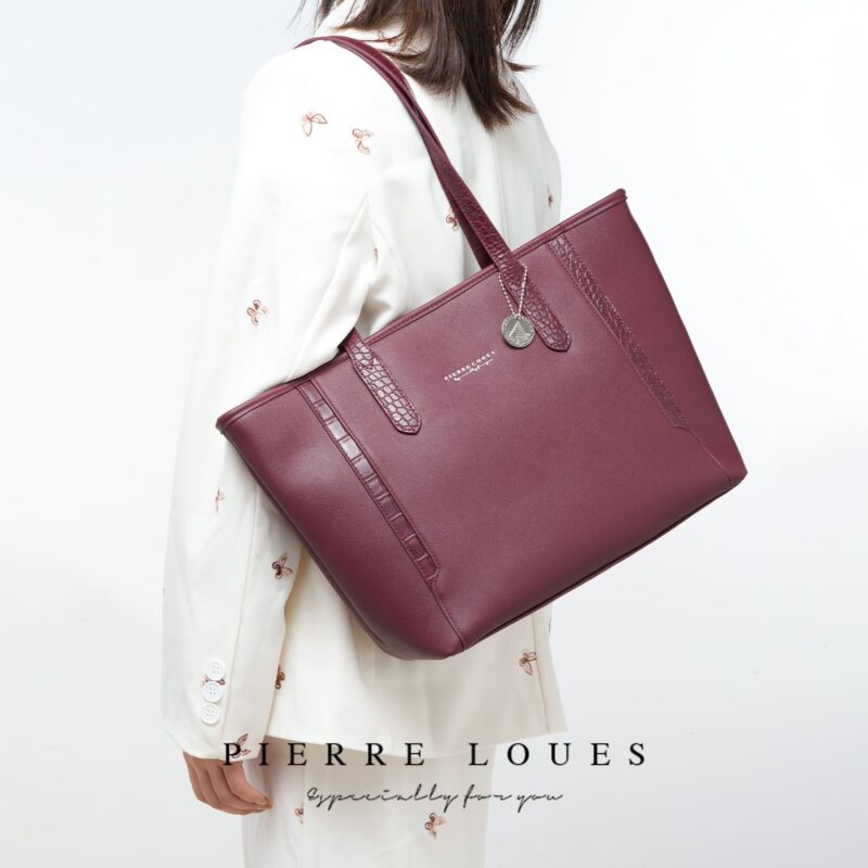 Γυναικεία Τσάντα Ώμου Shopper Pierre Loues PL914-105 μπορντό - Image 2