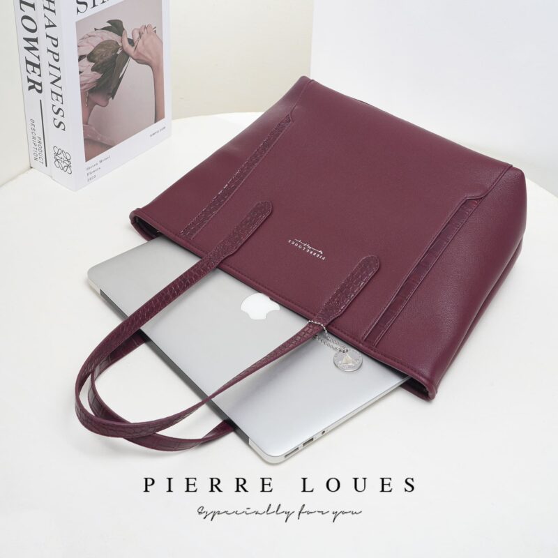 Γυναικεία Τσάντα Ώμου Shopper Pierre Loues PL914-105 μπορντό - Image 5