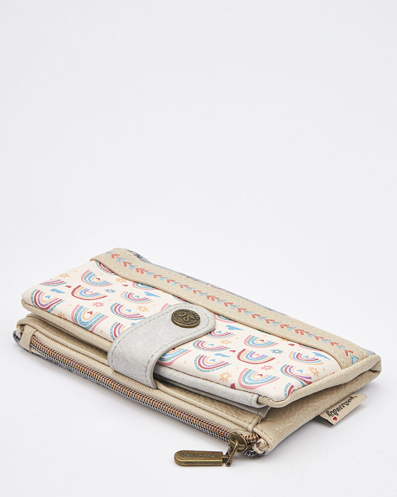 Sweet Candy Vintage Story – Γυναικείο Πορτοφόλι με Retro Graphic Design & Shabby Chic Λεπτομέρειες - Image 3