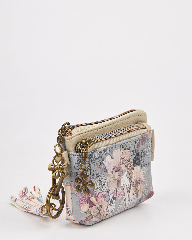 Sweet Candy Γυναικείο Mini Πορτοφόλι με Shabby Chic Σχέδιο & Νοσταλγική Ατμόσφαιρα – Vintage Story - Image 2