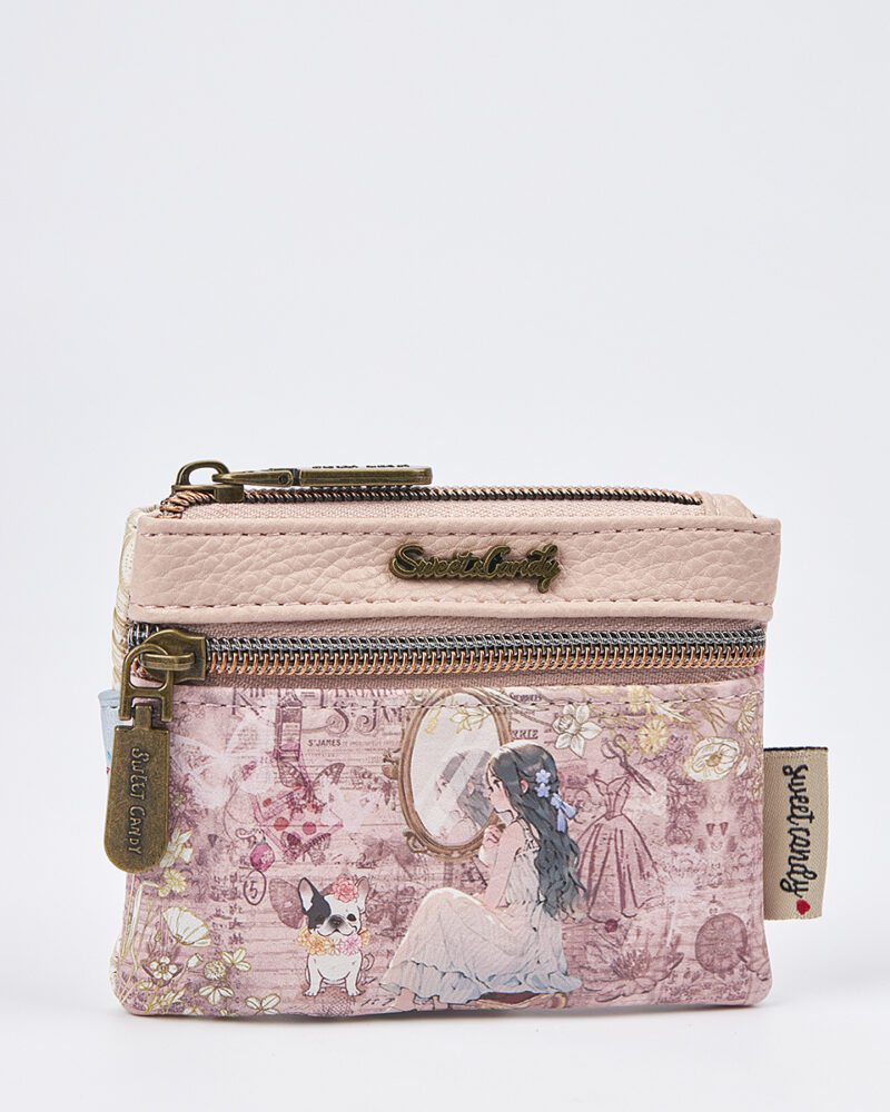 Sweet Candy Γυναικείο Mini Πορτοφόλι με Ρετρό Καθρέφτη & Vintage Στυλ – Mirror Bloom - Image 2