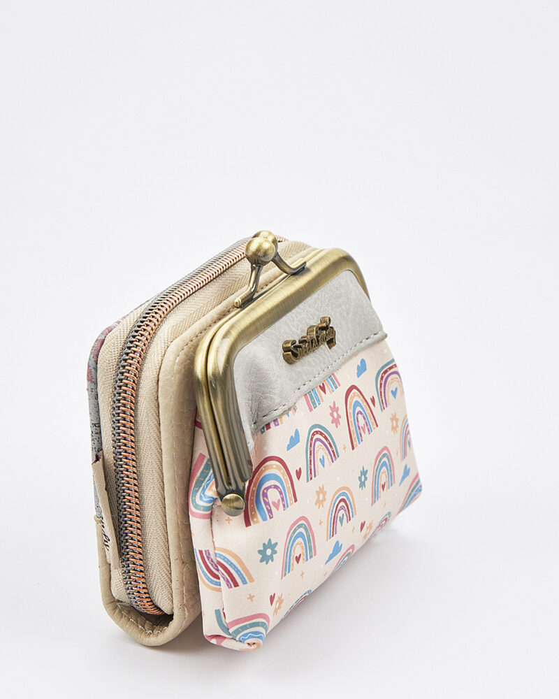 Sweet Candy Γυναικείο Mini Πορτοφόλι με Vintage Καθρέφτη & Κλασικό Κούμπωμα – Mirror Bloom - Image 2