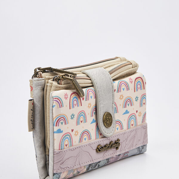 Sweet Candy Γυναικείο Πορτοφόλι με Shabby Chic Διάθεση & Λουλουδένιο Φόντο – Vintage Story