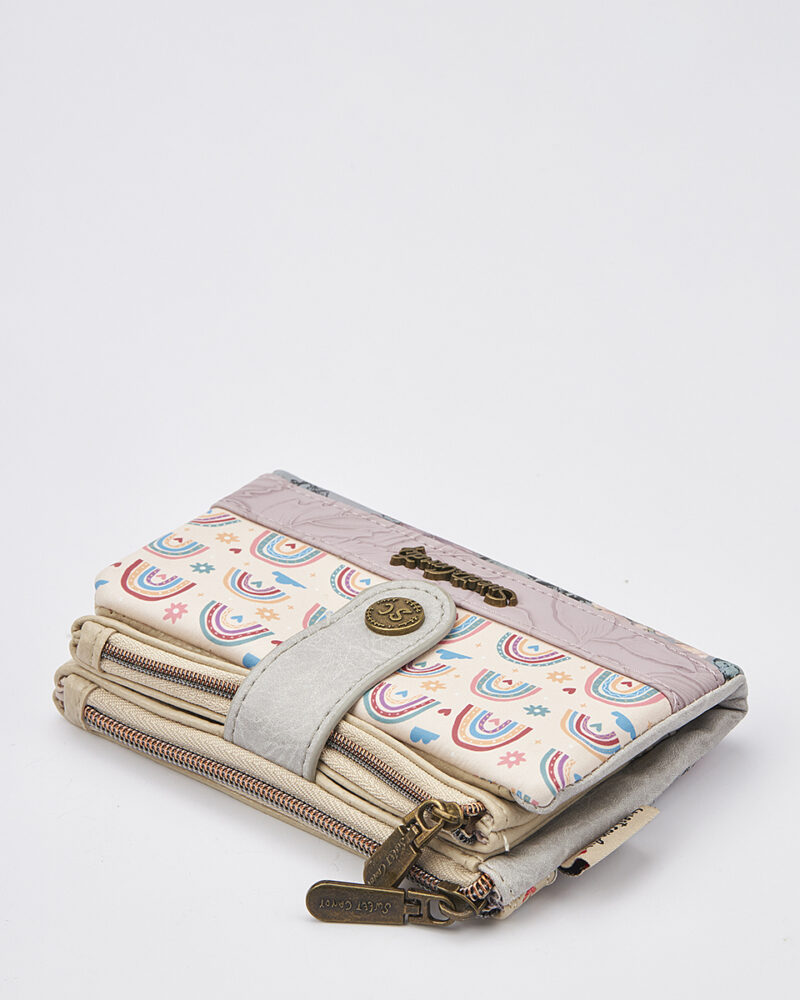 Sweet Candy Γυναικείο Πορτοφόλι με Shabby Chic Διάθεση & Λουλουδένιο Φόντο – Vintage Story - Image 3