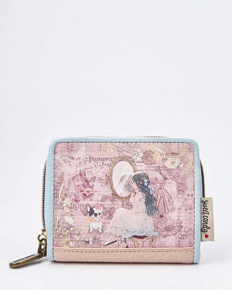 Sweet Candy Γυναικείο Mini Πορτοφόλι με Vintage Καθρέφτη & Κομψή Φιγούρα – Mirror Bloom - Image 2