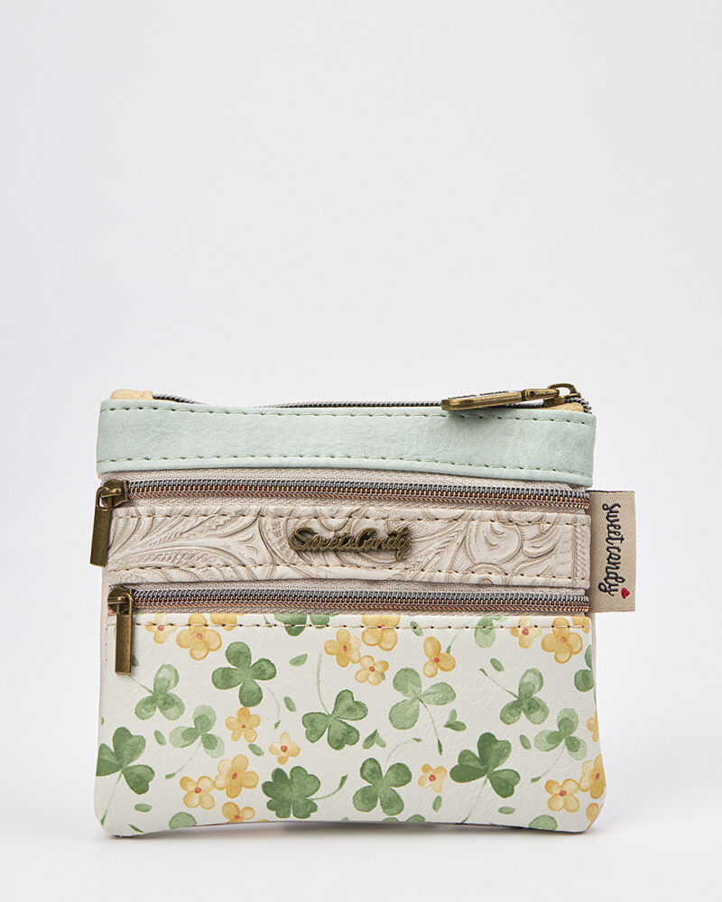 Sweet Candy Γυναικείο Mini Πορτοφόλι με Floral Σχέδιο & Διπλό Φερμουάρ – Floral Whisper - Image 2