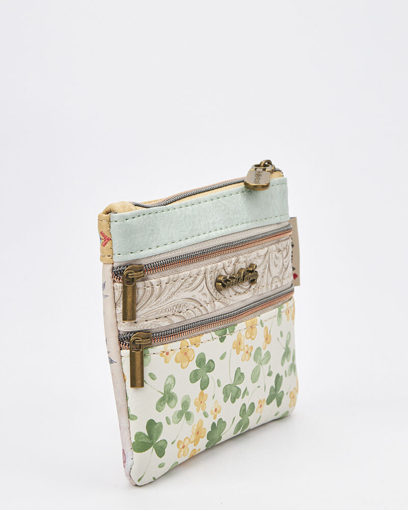 Sweet Candy Γυναικείο Mini Πορτοφόλι με Floral Σχέδιο & Διπλό Φερμουάρ – Floral Whisper - Image 3