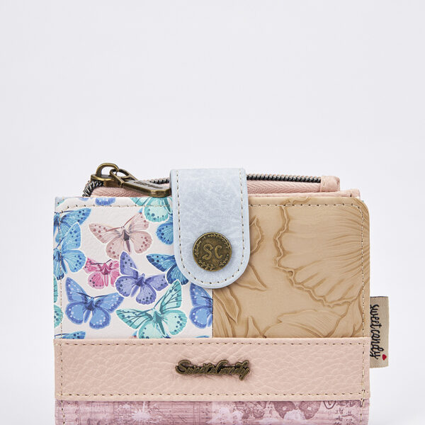 Sweet Candy Γυναικείο Πορτοφόλι με Vintage Καθρέφτη & Ρετρό Design – Mirror Bloom
