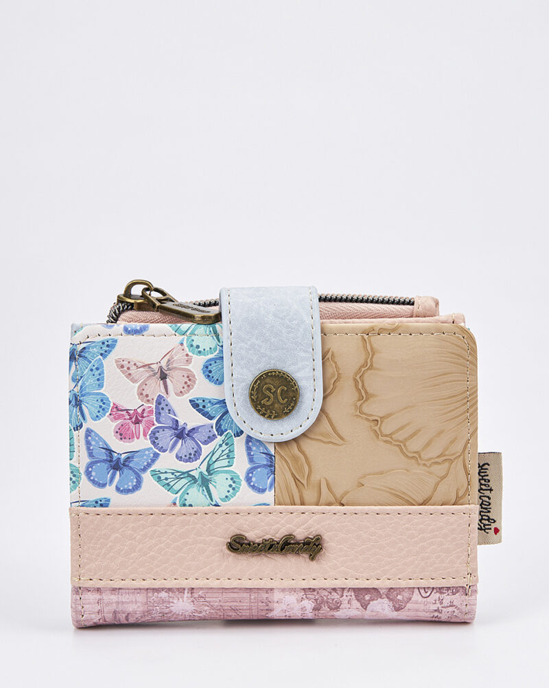 Sweet Candy Γυναικείο Πορτοφόλι με Vintage Καθρέφτη & Ρετρό Design – Mirror Bloom