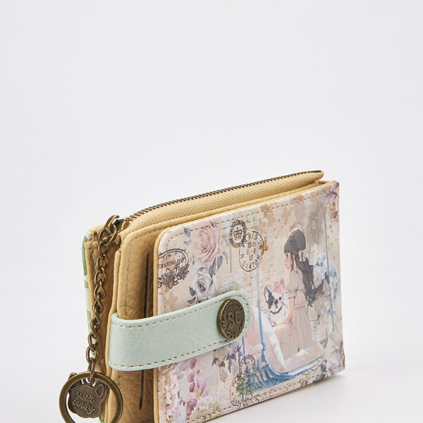 Sweet Candy Γυναικείο Πορτοφόλι με Vintage Floral Μοτίβο και Μπρελόκ – Floral Whisper