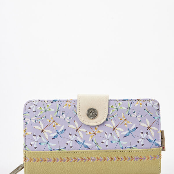 Sweet Candy Γυναικείο Πορτοφόλι με Μοτίβο Λεβάντα και Organizer Design – Lavender Walk