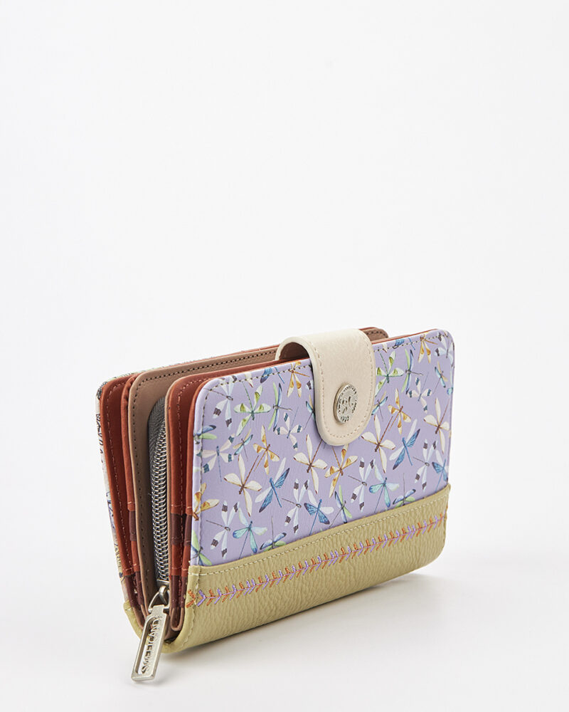 Sweet Candy Γυναικείο Πορτοφόλι με Μοτίβο Λεβάντα και Organizer Design – Lavender Walk - Image 2