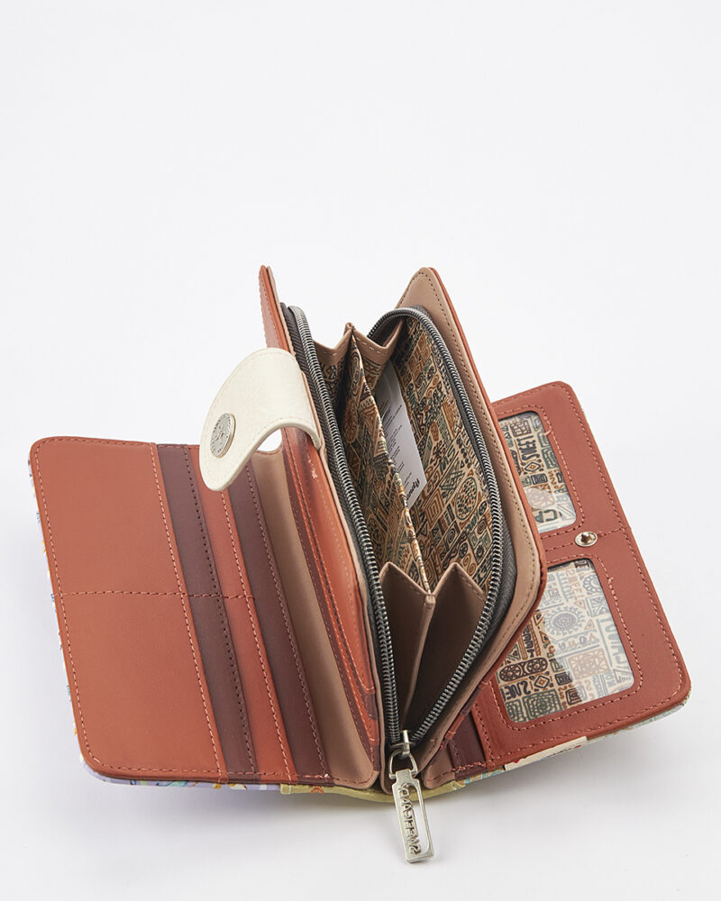 Sweet Candy Γυναικείο Πορτοφόλι με Μοτίβο Λεβάντα και Organizer Design – Lavender Walk - Image 4