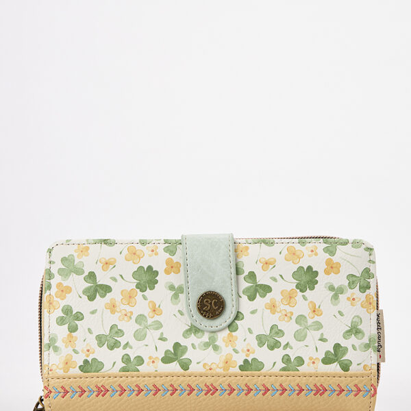 Sweet Candy Γυναικείο Πορτοφόλι με Floral Vintage και Λουράκι Καρπού – Floral Whisper