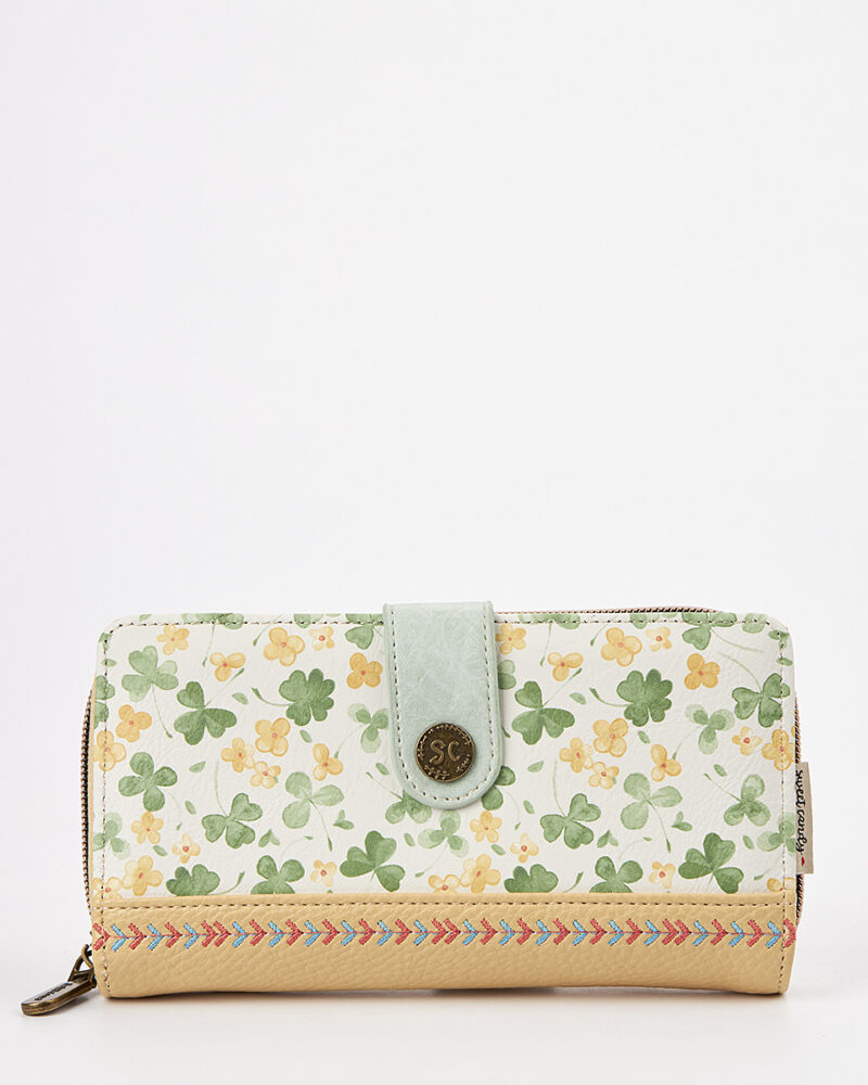 Sweet Candy Γυναικείο Πορτοφόλι με Floral Vintage και Λουράκι Καρπού – Floral Whisper