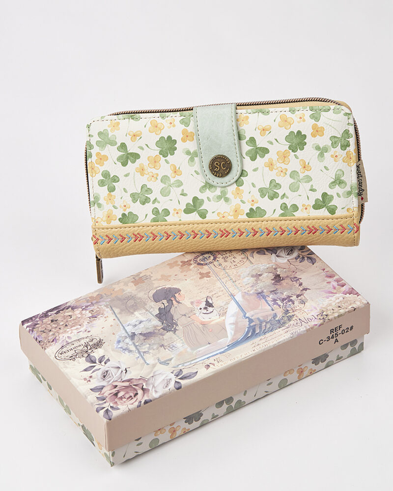 Sweet Candy Γυναικείο Πορτοφόλι με Floral Vintage και Λουράκι Καρπού – Floral Whisper - Image 3