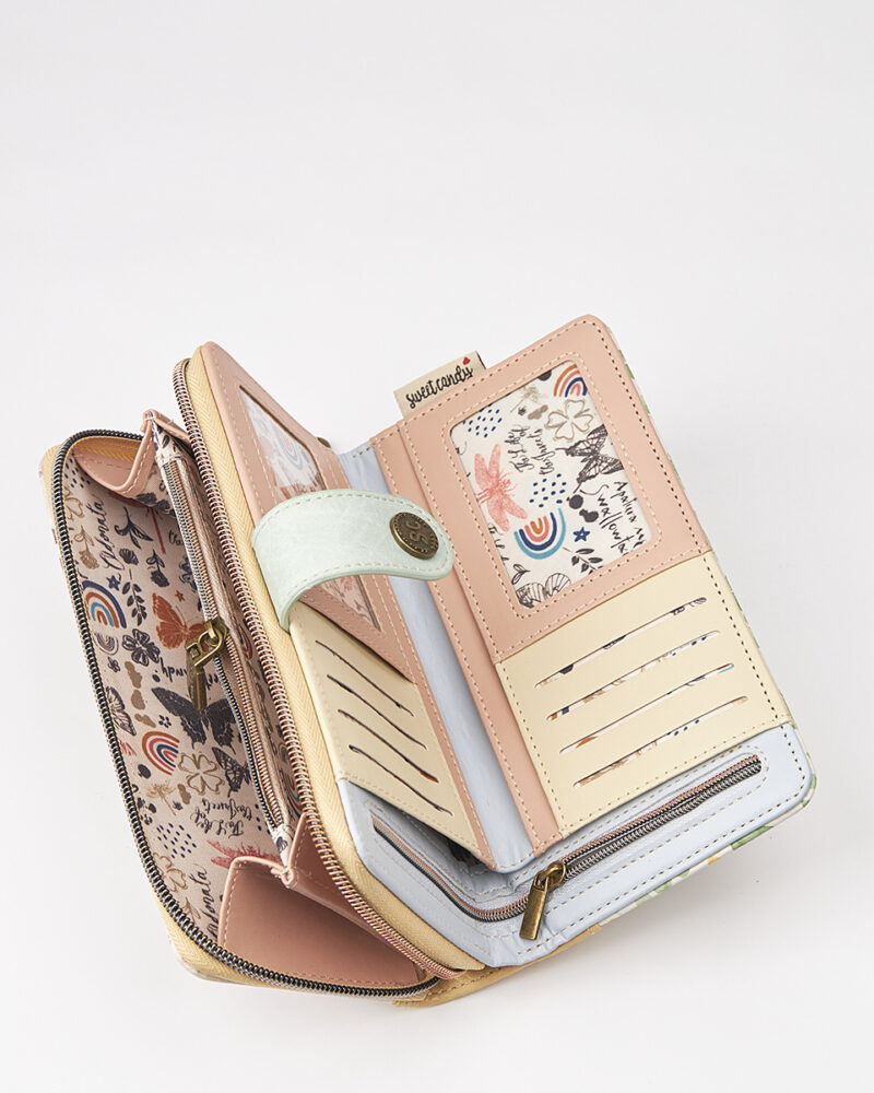 Sweet Candy Γυναικείο Πορτοφόλι με Floral Vintage και Λουράκι Καρπού – Floral Whisper - Image 4