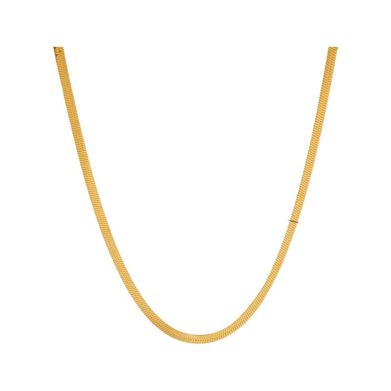 Γυναικείο κολιέ χρυσή αλυσίδα snake 3mm