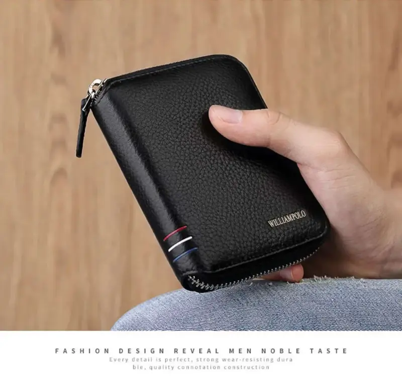 Δερμάτινο Ανδρικό πορτοφόλι William Polo 236 black - Image 2