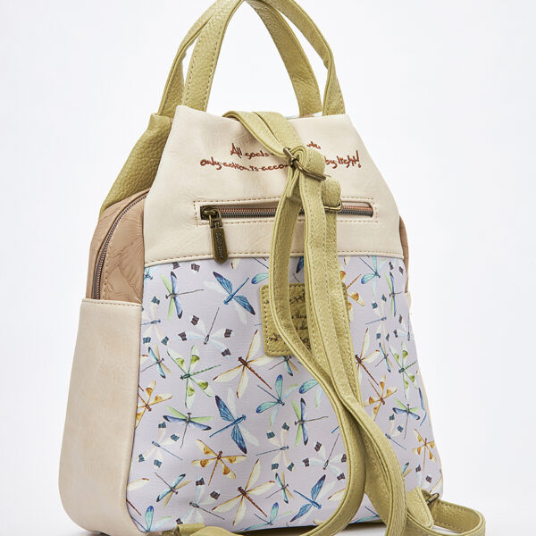 Sweet Candy Γυναικείο Backpack με Ρομαντικό Κορίτσι & Ανθοσυνθέσεις – Vintage Story