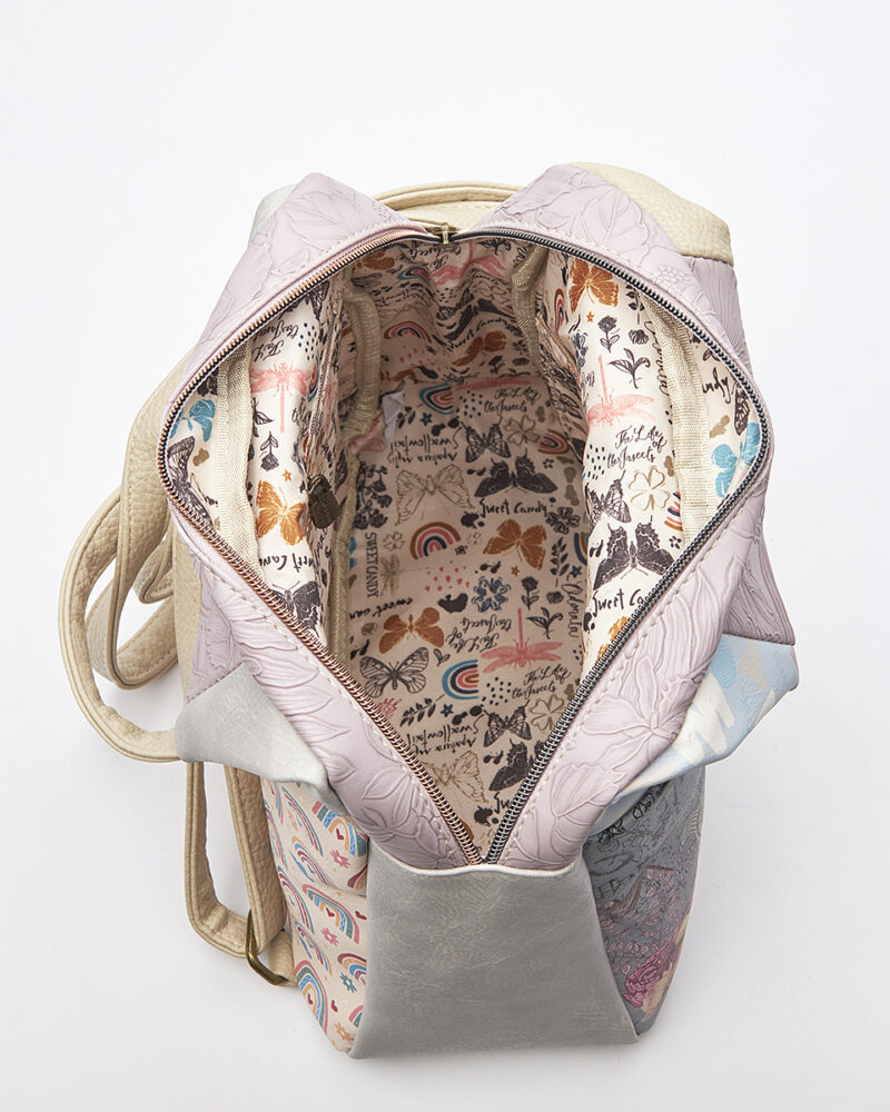 Sweet Candy Γυναικείο Backpack με Floral Σχέδιο και Ρετρό Ατμόσφαιρα – Floral Whisper - Image 2