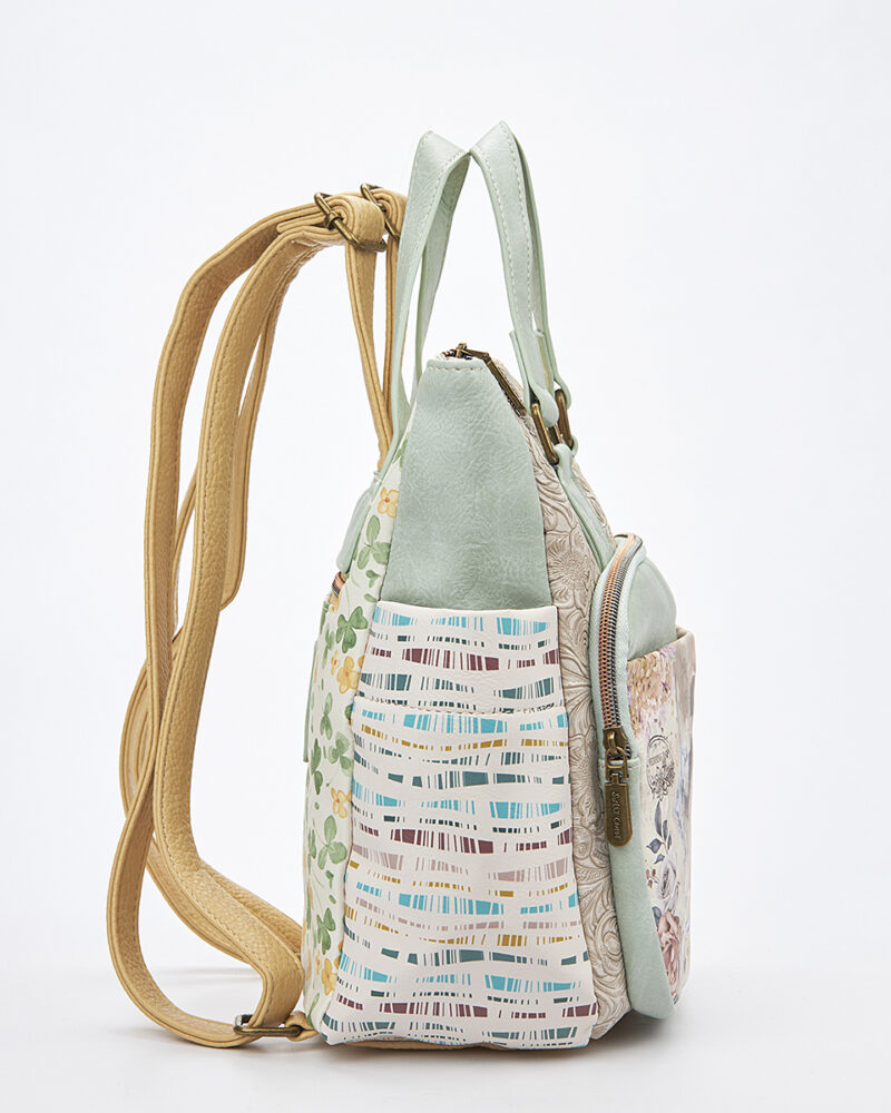 Sweet Candy Γυναικείο Σακίδιο 3-Way με Ρομαντικό Pattern – Floral Whisper - Image 3