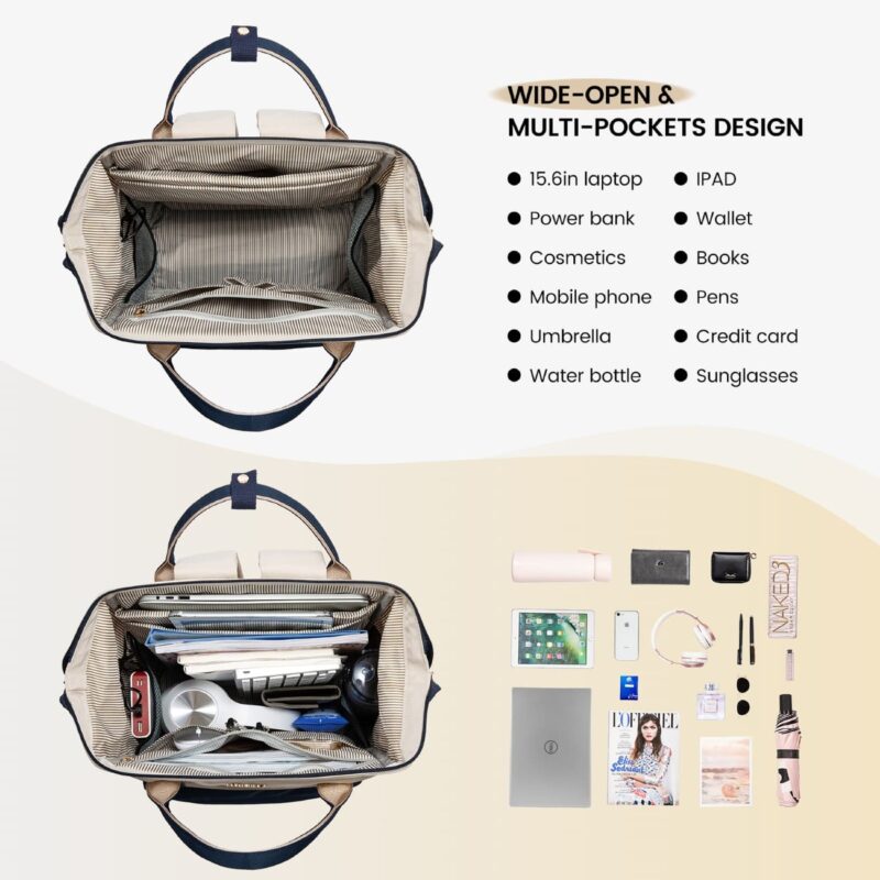 Σακίδιο Επαγγελματικό Γυναικείο Lovevook 15,6'' MB2020 beige/khaki - Image 6