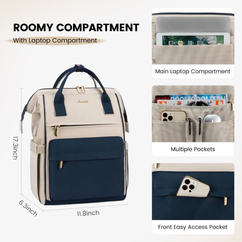 Σακίδιο Επαγγελματικό Γυναικείο Lovevook 15,6'' MB2020 beige/navy - Image 5
