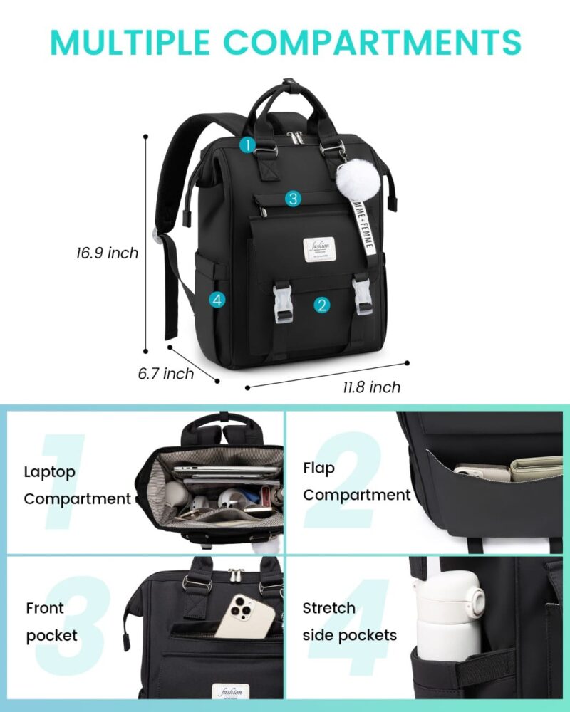 Γυναικείο Σακίδιο Επαγγελματικό Lovevook 15,6'' MB2119 black - Image 5