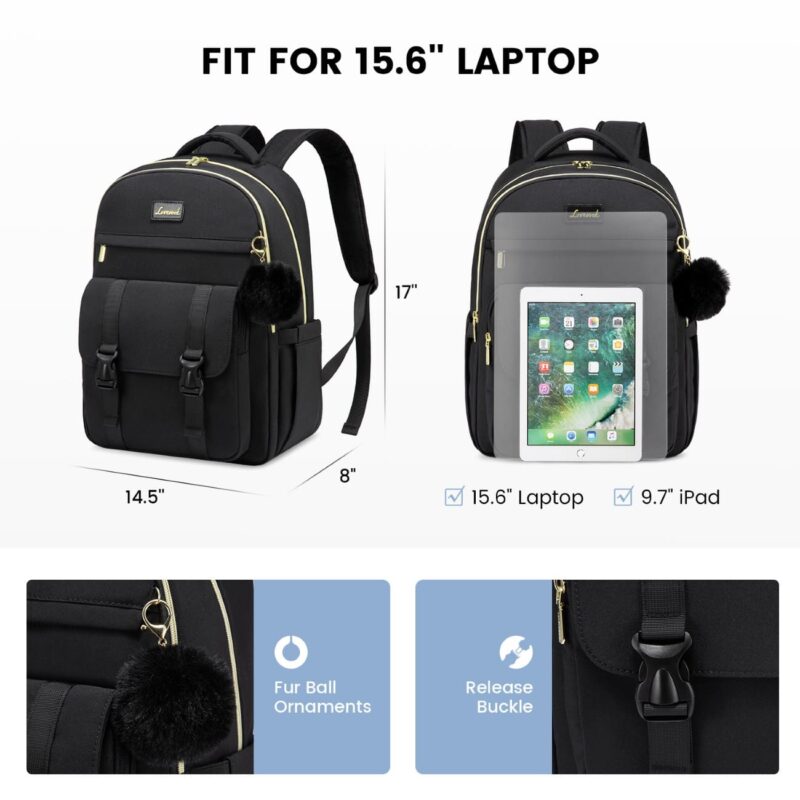 Γυναικείο Σακίδιο Για Laptop Lovevook 15,6'' MB2140 black - Image 6