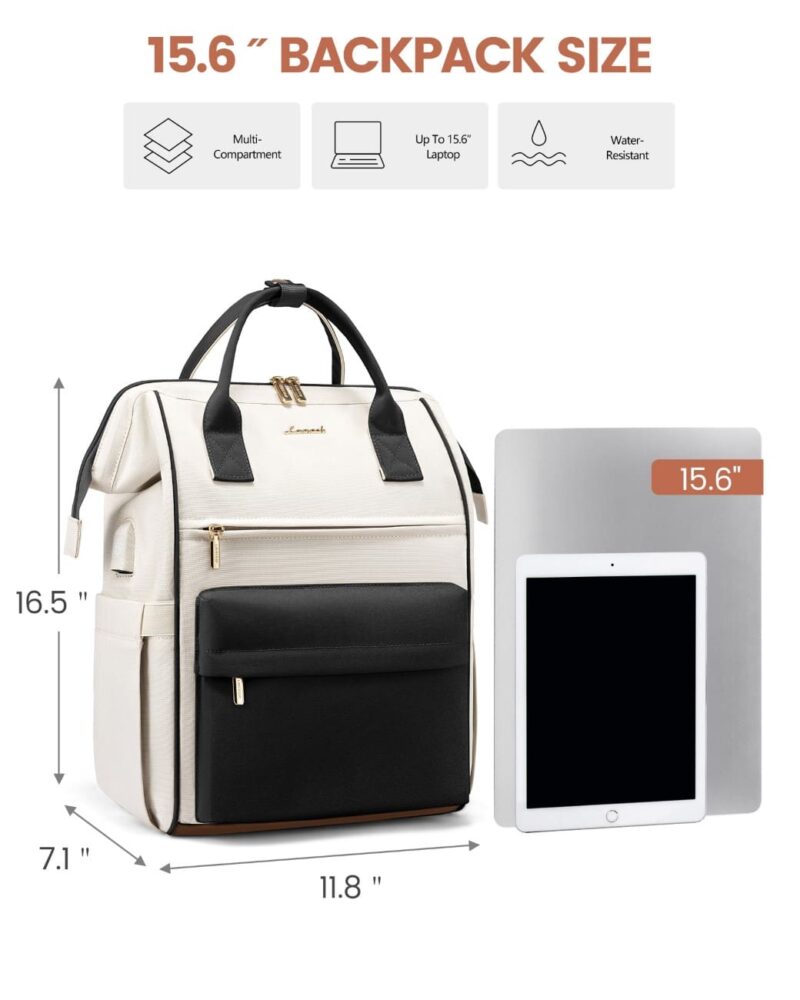 Γυναικείο Σακίδιο με USB Lovevook 15,6'' MB2146 beige/black - Image 5