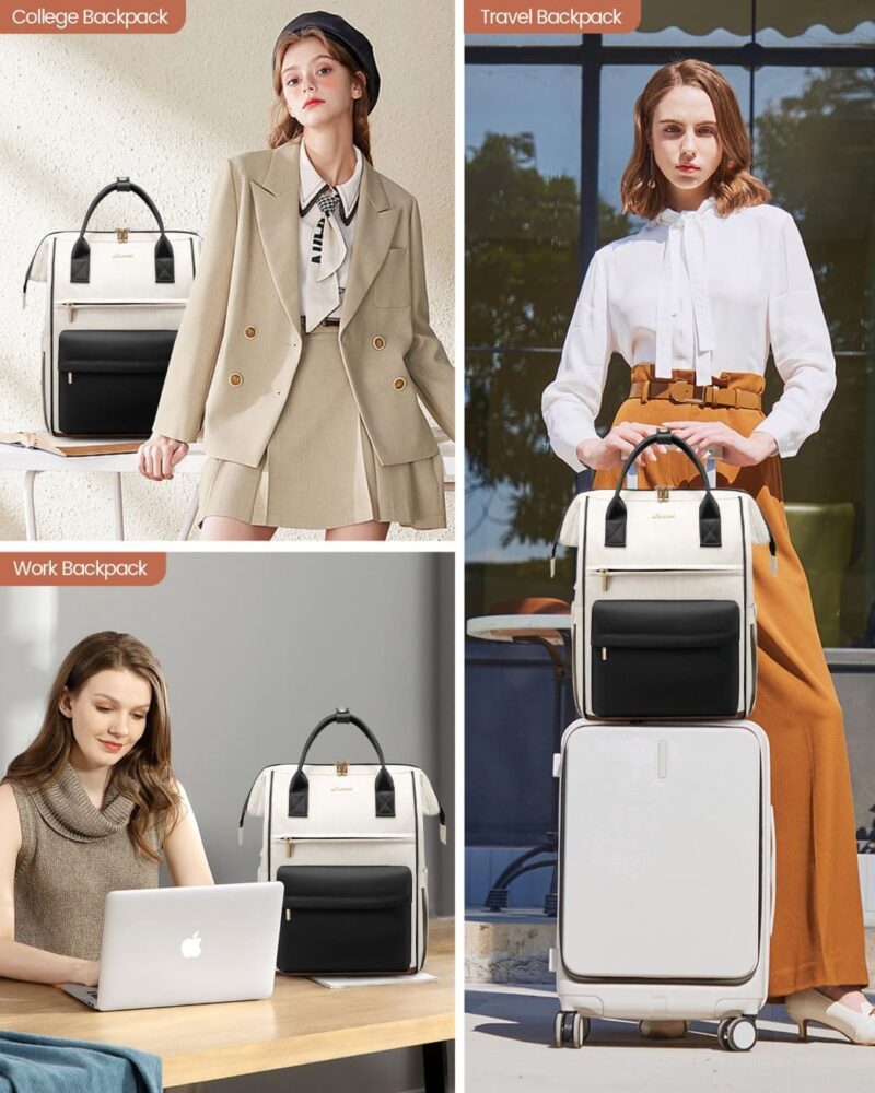 Γυναικείο Σακίδιο με USB Lovevook 15,6'' MB2146 beige/black - Image 4